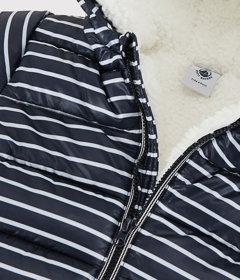 Doudoune matelass&eacute;e b&eacute;b&eacute; bleu SMOKING/blanc MARSHMALLOW