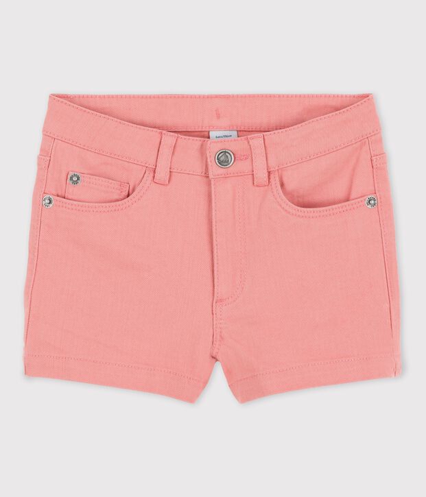 Short en denim enfant fille rose