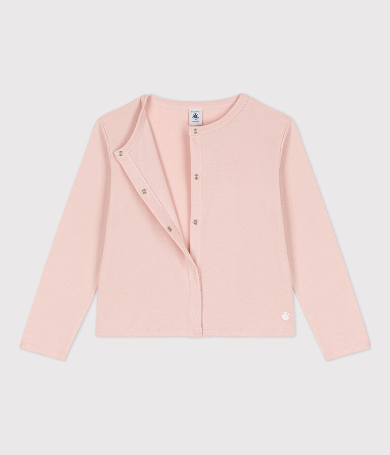 Cardigan en coton enfant fille rose SALINE