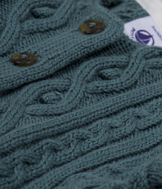 Cardigan torsad&eacute; bleu Atlantic