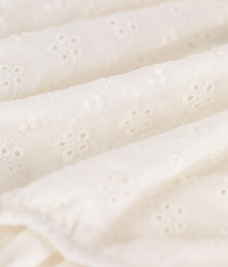 Culotte bloomer b&eacute;b&eacute; en broderie anglaise blanc MARSHMALLOW