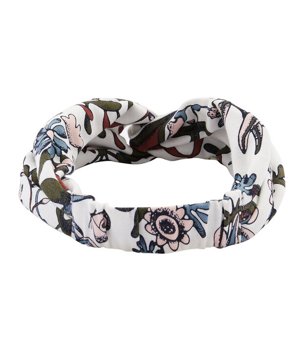 Bandeau femme blanc/multicouleur