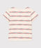Tee-shirt manches courtes en coton enfant fille blanc AVALANCHE/ MULTICO