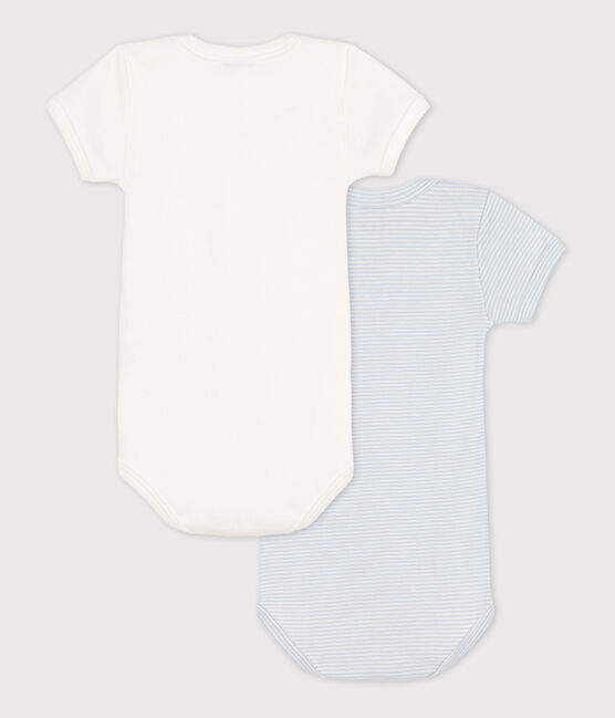 Lot de 2 bodies manches courtes milleraies bébé en coton variante 1
