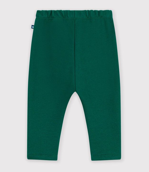 Pantalon de jogging b&eacute;b&eacute; en coton uni vert fonc&eacute;