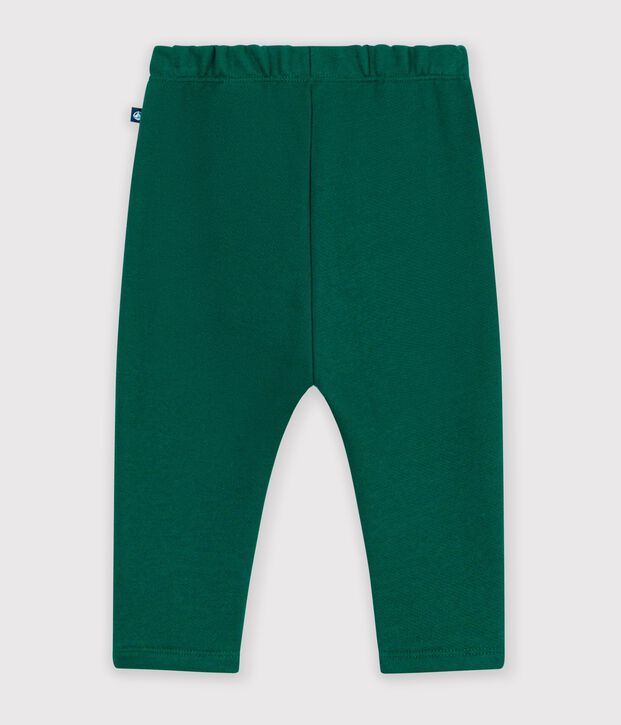 Pantalon de jogging b&eacute;b&eacute; en coton uni vert fonc&eacute;