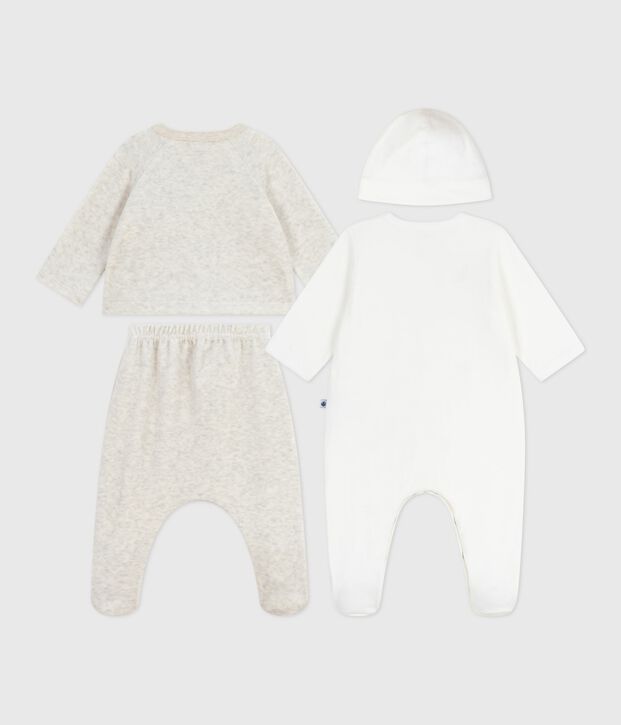 Coffret cadeau b&eacute;b&eacute; en velours uni multicouleur