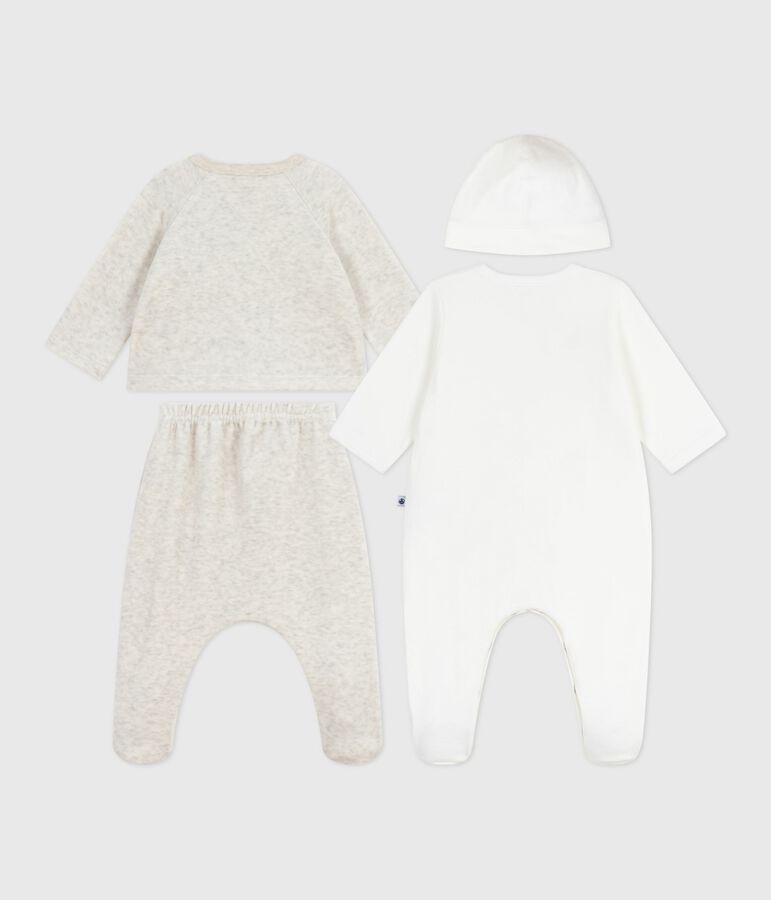 Coffret cadeau b&eacute;b&eacute; en velours uni multicouleur