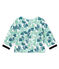 Cardigan bébé fille en maille imprimée bleu BOCAL/blanc MULTICO