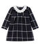 Robe manches longues bébé fille à carreaux noir CITY/blanc MULTICO CN