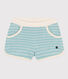 Short rayé en bouclette éponge enfant fille