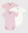 Lot de bodies crois&eacute;s manches courtes en coton imprim&eacute; b&eacute;b&eacute; multicouleur