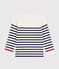 Pull enfant en laine et coton à rayures bleu MARSHMALLOW/ SOIR