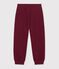 Pantalon de jogging enfant en coton bordeaux