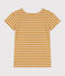 Tee-shirt LE DROIT COTON & LIN jaune ISTRE/blanc AVALANCHE