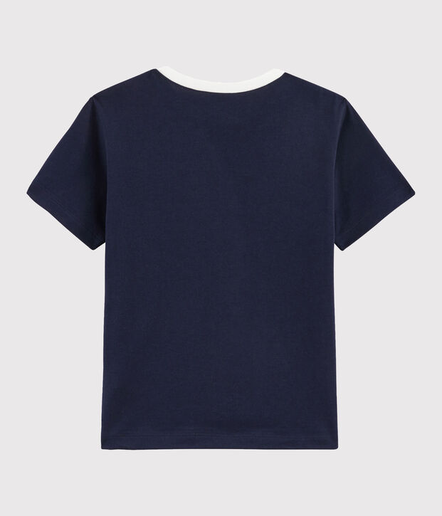 Tee-shirt enfant garcon bleu marine