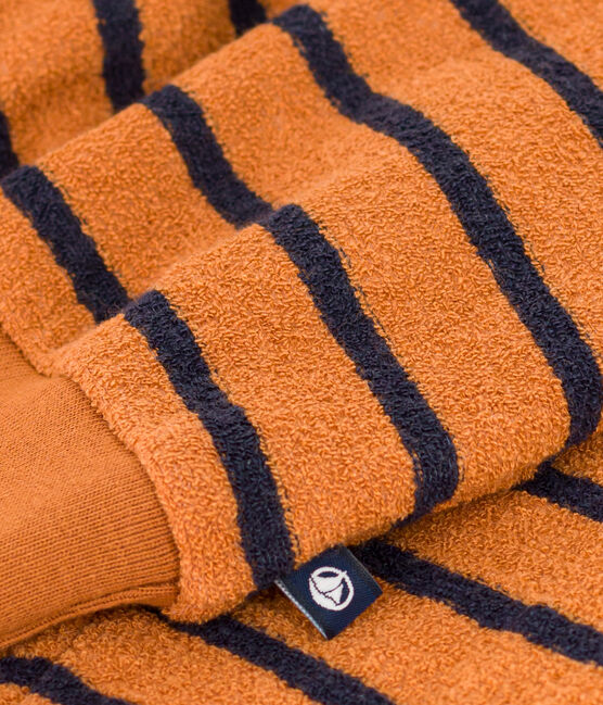 Sweatshirt en bouclette éponge rayée bébé ECUREUIL/ SMOKING