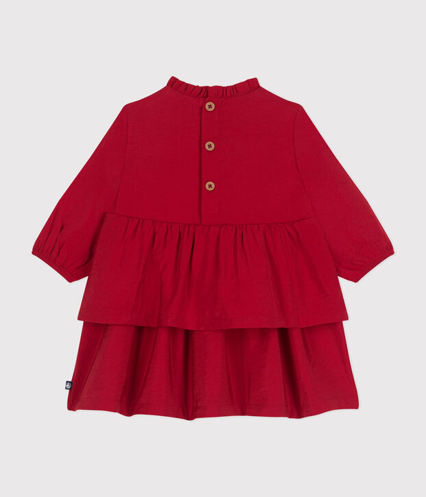 Robe manches longues b&eacute;b&eacute; rouge