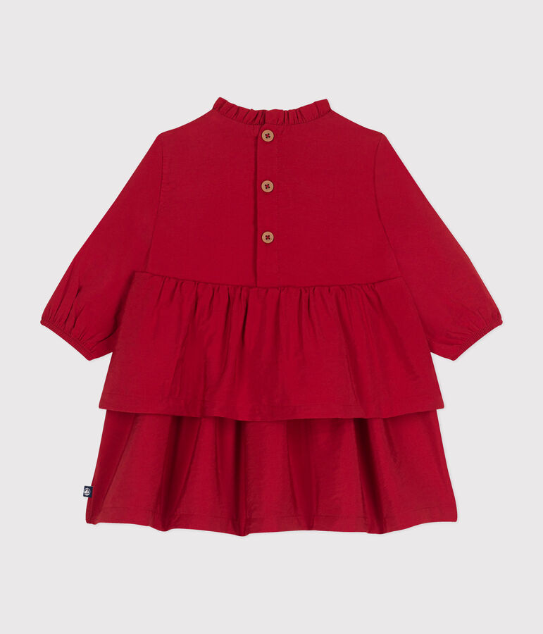 Robe manches longues b&eacute;b&eacute; rouge AURORA