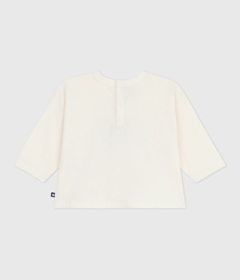 Tee-shirt b&eacute;b&eacute; en coton &agrave; manches longues MILK/ MULTICO