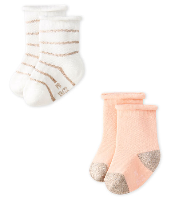 Lot de 2 paires de chaussettes légères bébé fille variante 2
