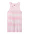 Débardeur femme en côte originale rayée rose BABYLONE/blanc MARSHMALLOW