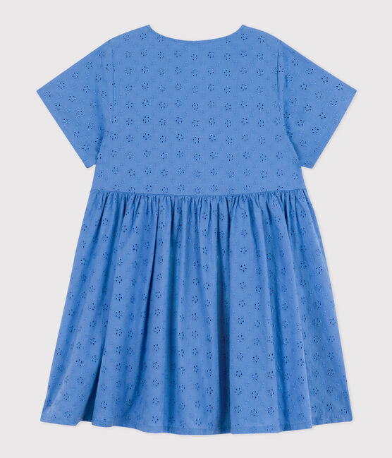 Robe manches courtes en broderie anglaise enfant fille bleu GAULOISE