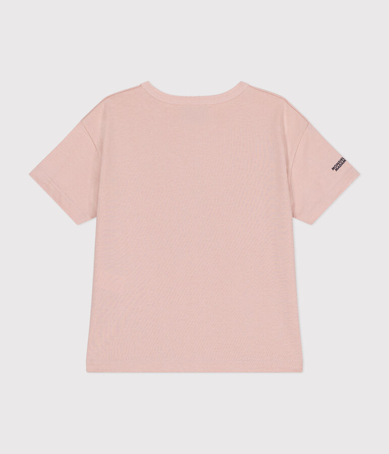 Tee-shirt Monsieur Madame en coton enfant rose SALINE