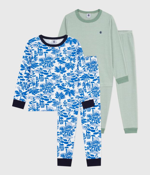 Lot de pyjamas enfant en coton imprim&eacute; multicouleur