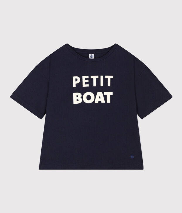 T-shirt LE BOXY en coton Femme bleu marine