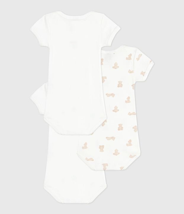 Lot de bodies manches courtes en coton imprim&eacute; ours b&eacute;b&eacute; multicouleur
