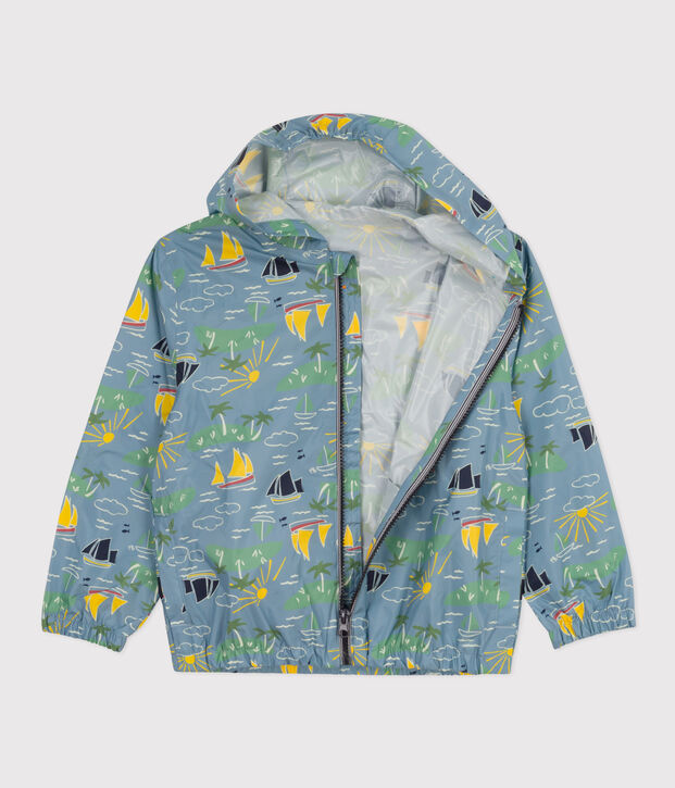 Coupe-vent, mati&egrave;re recycl&eacute;e enfant fille/gar&ccedil;on bleu/multicouleur