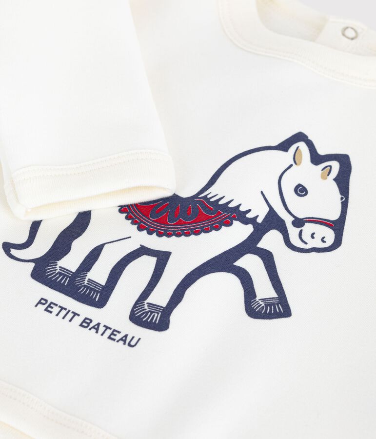 Sweatshirt b&eacute;b&eacute; en coton doux et chaud MILK/ MULTICO