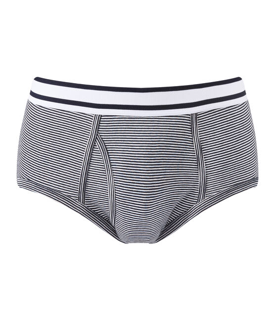 Slip homme rayure milleraies bleu SMOKING/blanc MARSHMALLOW