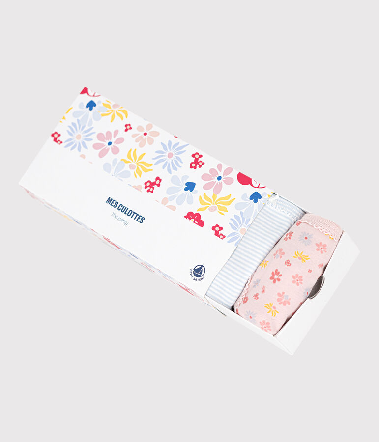 Lot de 5 culottes fleur en coton enfant variante 1