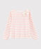Marinière à nœud enfant fille blanc MARSHMALLOW/rose PATIENCE
