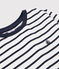 Tee-shirt marinière enfant garçon blanc MARSHMALLOW/bleu SMOKING