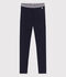 Jegging en coton &eacute;lasthanne enfant fille bleu marine