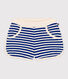 Short rayé en bouclette éponge enfant fille
