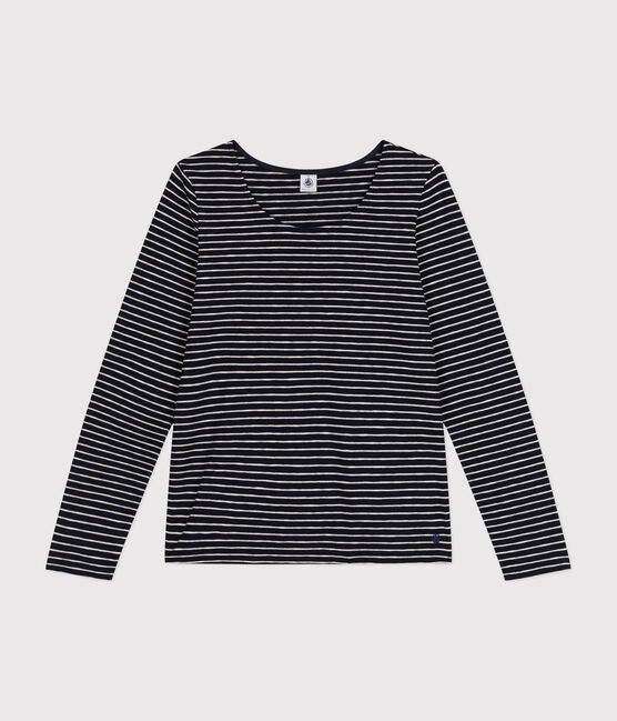 Tee-shirt Le Droit manches longues col danseuse en jersey flammé femme SMOKING/ MONTELIMAR