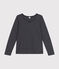 Tee-shirt Le Droit manches longues col danseuse en jersey flammé femme SMOKING/ MONTELIMAR