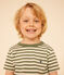 Tee-shirt rayé en jersey léger enfant garçon vert CROCO/ AVALANCHE