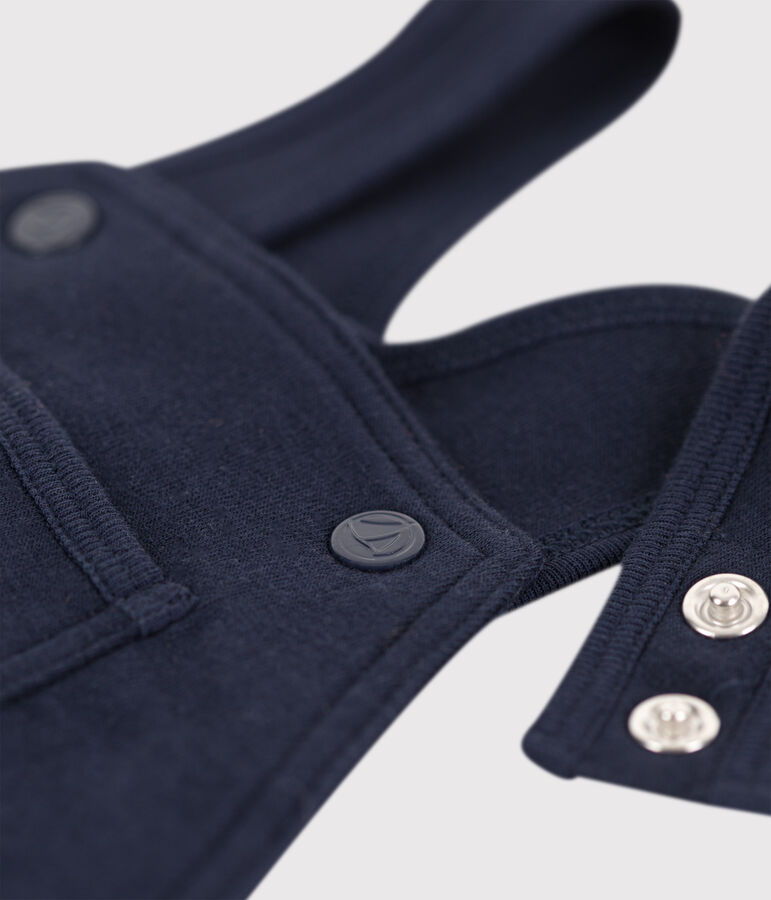 Salopette longue b&eacute;b&eacute; en jersey &eacute;pais bleu SMOKING