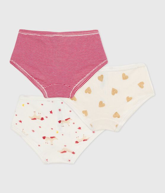 Lot de culottes enfant en coton taille haute imprimé variante 1