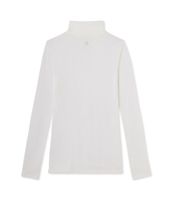 Sous pull femme en coton léger blanc Lait
