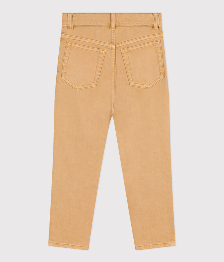 Pantalon en denim enfant gar&ccedil;on beige TOURONE