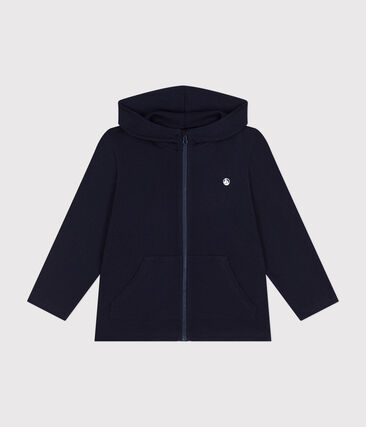 Sweatshirt zippé à capuche en cote enfant garçon