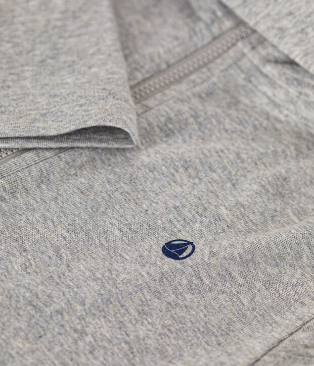 Sweatshirt zipp&eacute; &agrave; capuche en cote enfant gar&ccedil;on gris