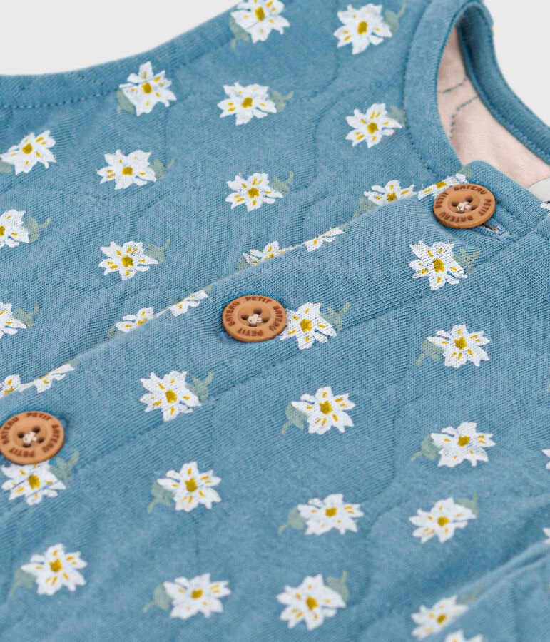 Combinaison sans manche en tubique matelass&eacute; imprim&eacute; b&eacute;b&eacute; POLOCHON/ MULTICO