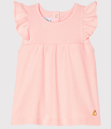 Blouse manches courtes bébé fille unie